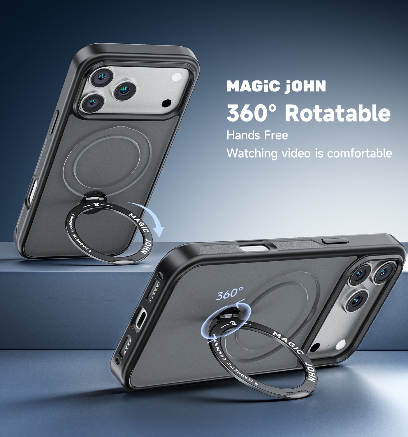 iPhone 17 360° Magnetic Stand Case